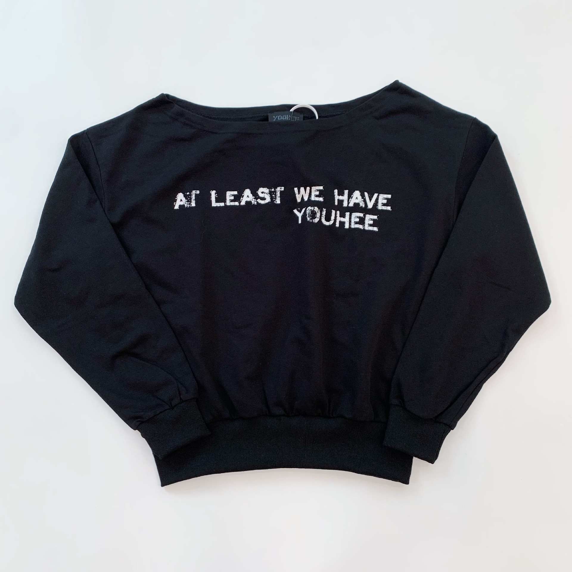 Red Velvet Joy Asymmetrical Off Shoulder Long Sleeve Sweatshirt