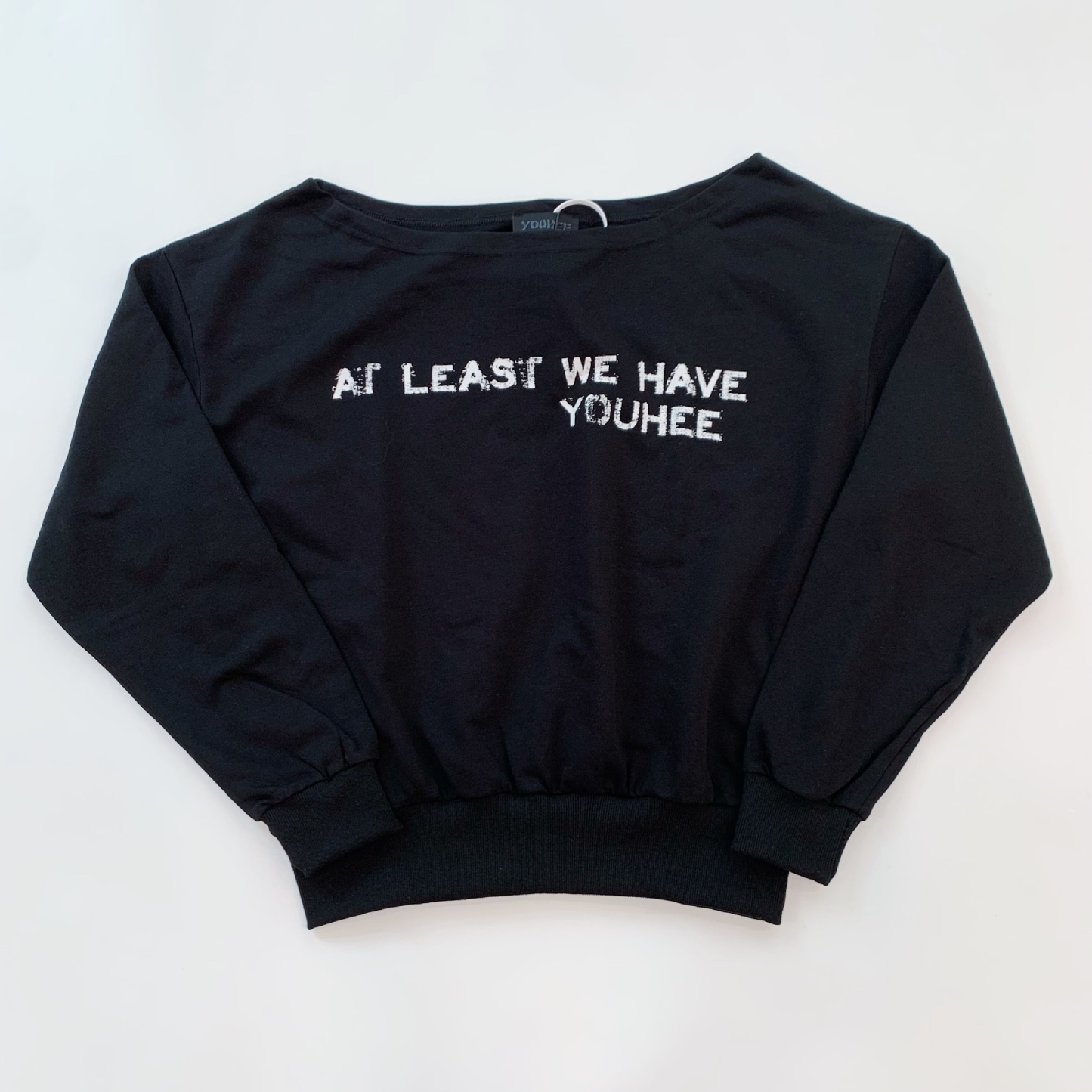 Red Velvet Joy Asymmetrical Off Shoulder Long Sleeve Sweatshirt