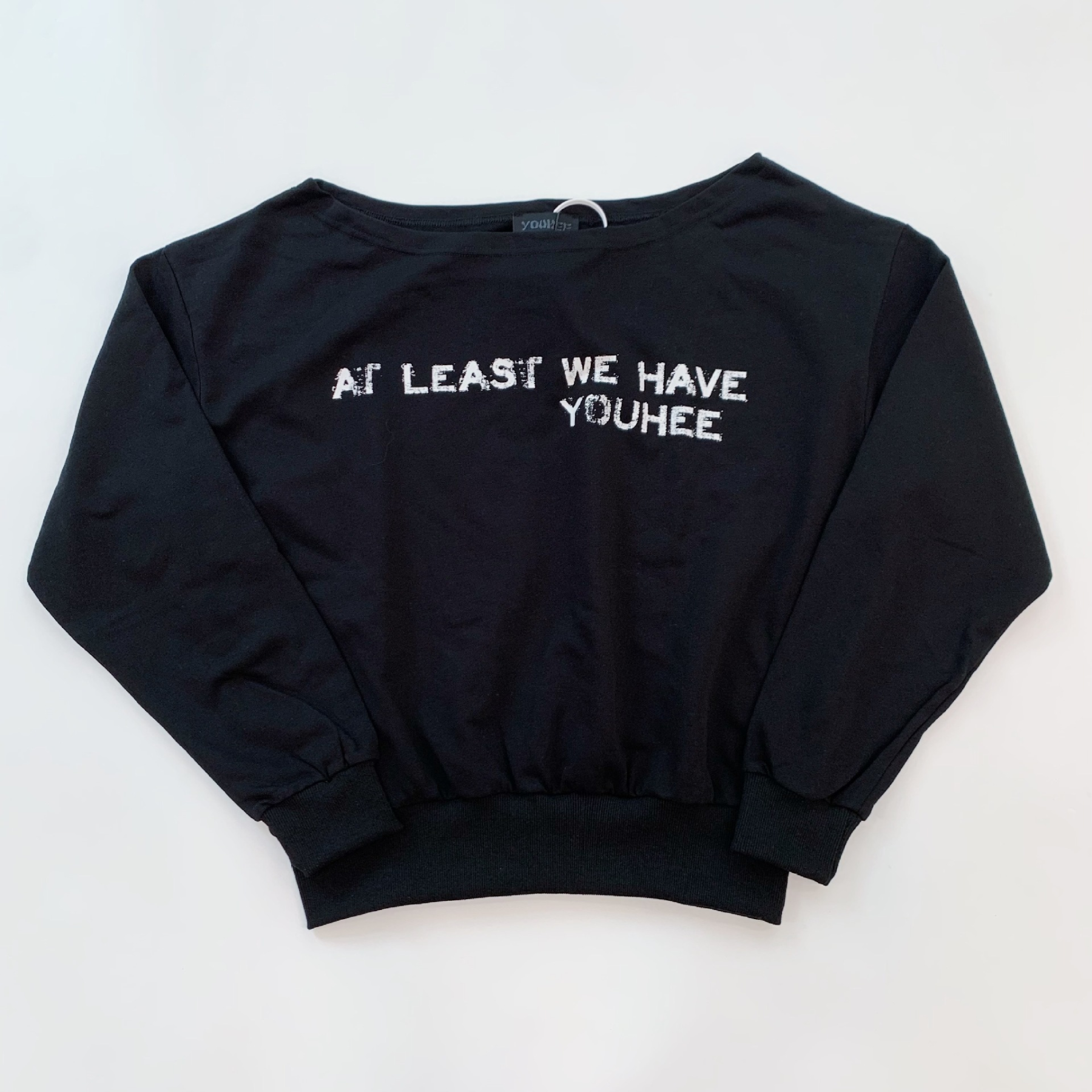 Red Velvet Joy Asymmetrical Off Shoulder Long Sleeve Sweatshirt