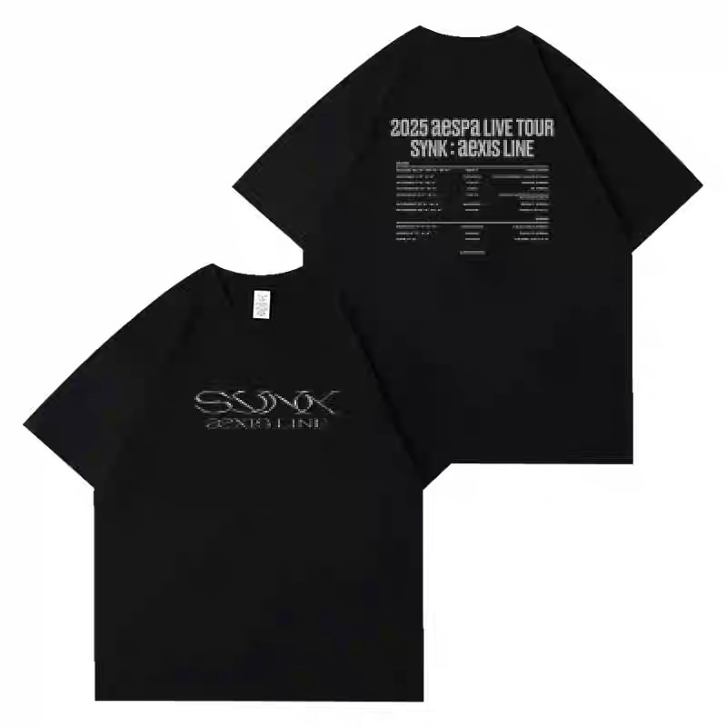 Aespa 2025 Tour SYNK aeXIS LINE Merch Inspired T-Shirt