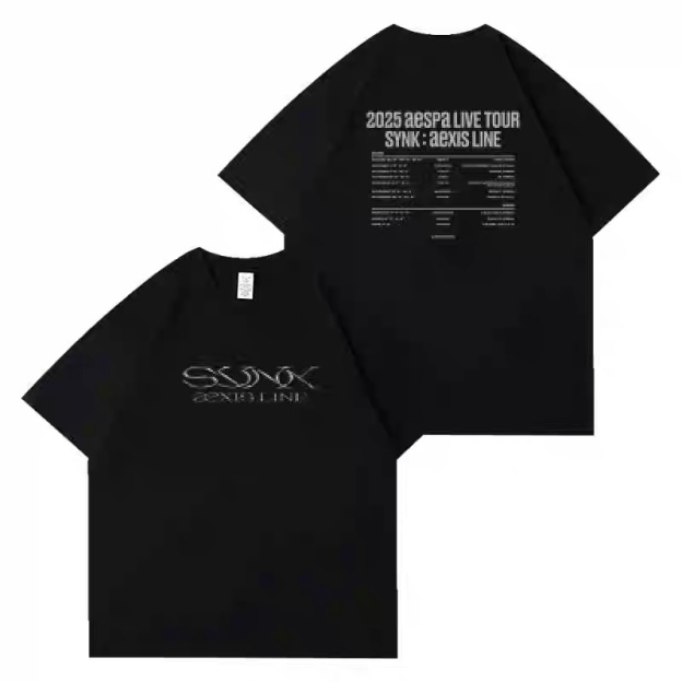 Aespa 2025 Tour SYNK aeXIS LINE Merch Inspired T-Shirt