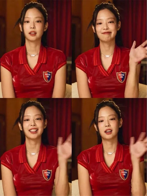 Blackpink Jennie Inspired Red Latex Mini Dress