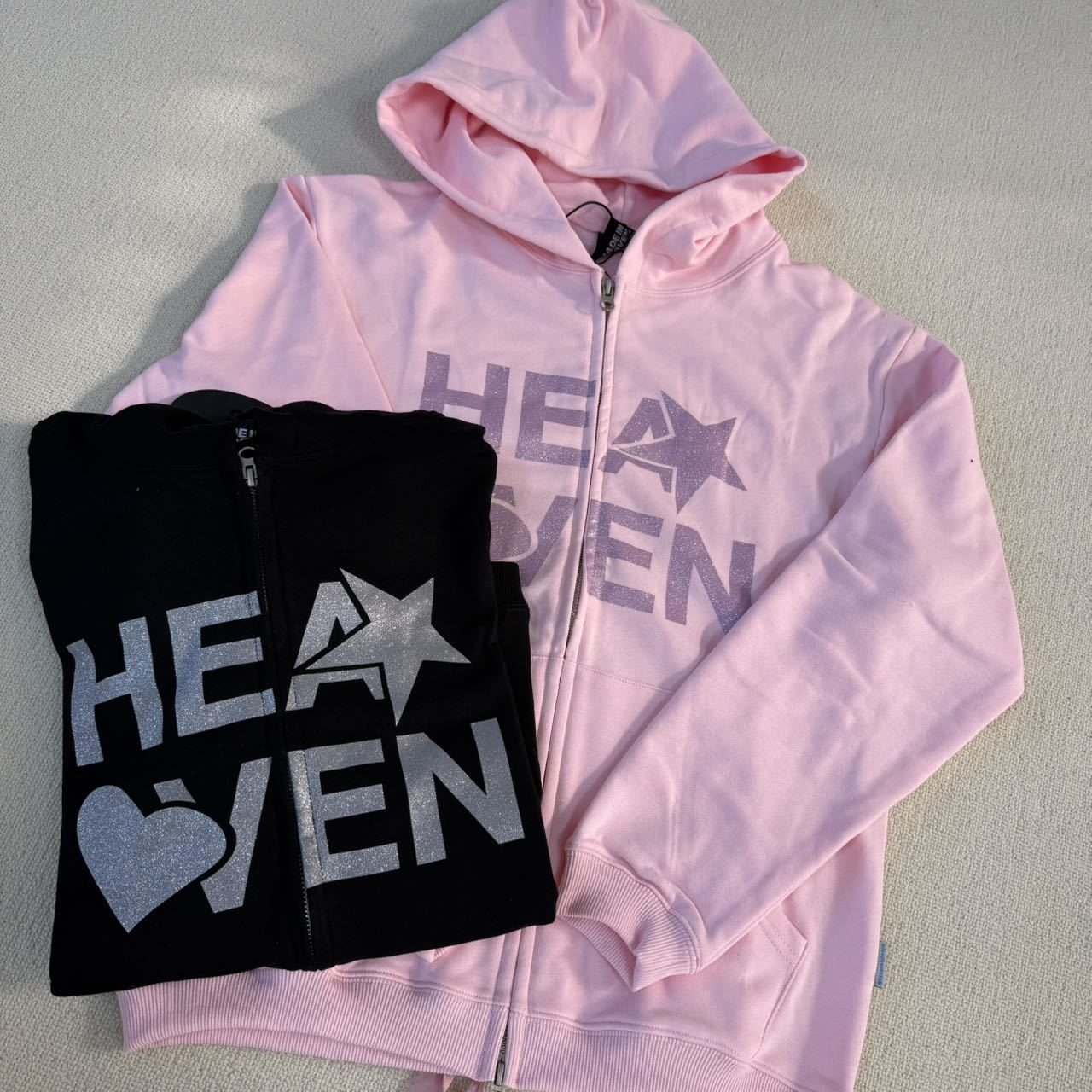 TWS Dohoon Inspired HEAVEN Star Heart Full Zip Hoodie