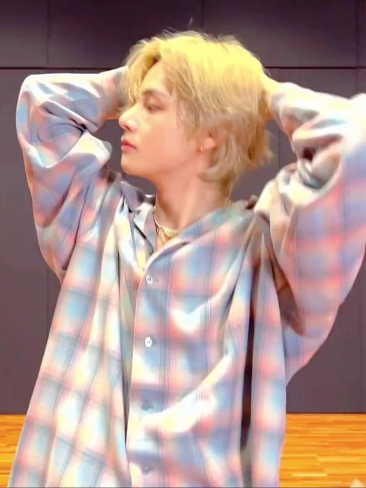 BTS V Inspired Plaid Shirt