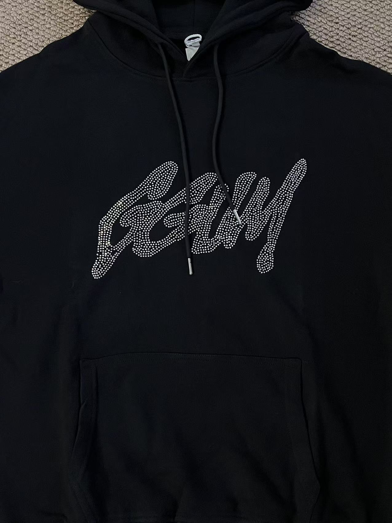 TXT Yeonjun-Black GGUM Rhinestone inspired Hoodie
