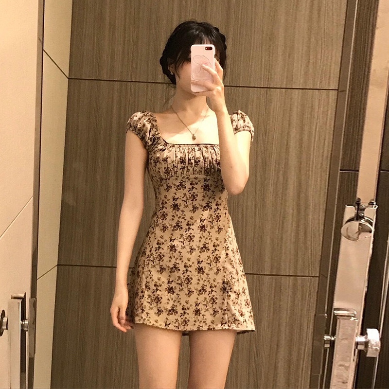 Babymonster Ahyeon Inspired Floral Wrap Dress