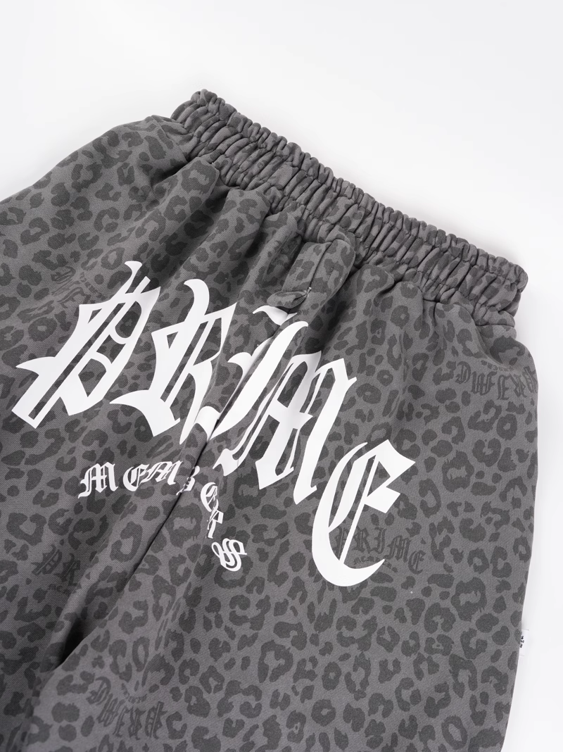 IVE Leopard Print Baggy Sweatpants