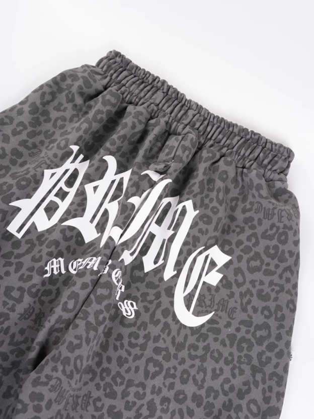 IVE Leopard Print Baggy Sweatpants