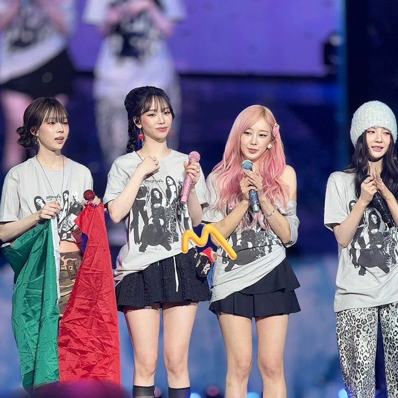 Aespa Live Tour-Synk Parallel Line T-shirt-Aespa