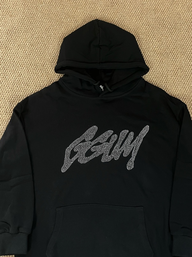 TXT Yeonjun-Black GGUM Rhinestone inspired Hoodie