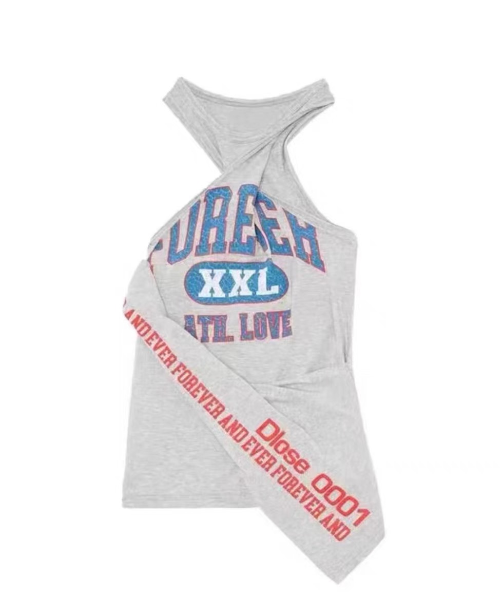 IU Same Asymmetric Sleeveless Top 