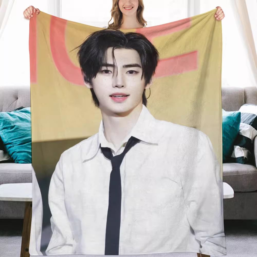 Enhypen Sunghoon Fanmade Flanne Blanket - Kpop Concert Fan Blanket