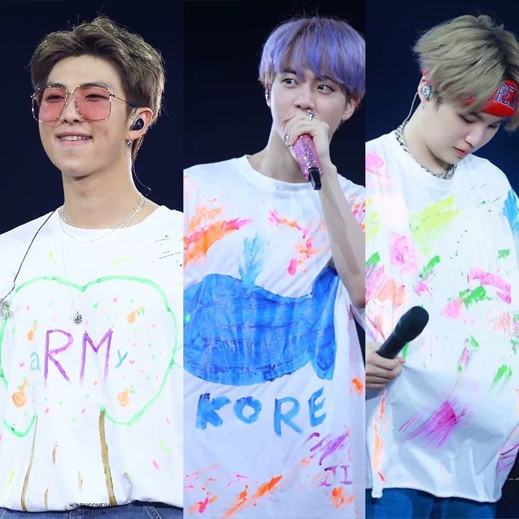 BTS Concert Inspired Graffiti Style Tee tshirt