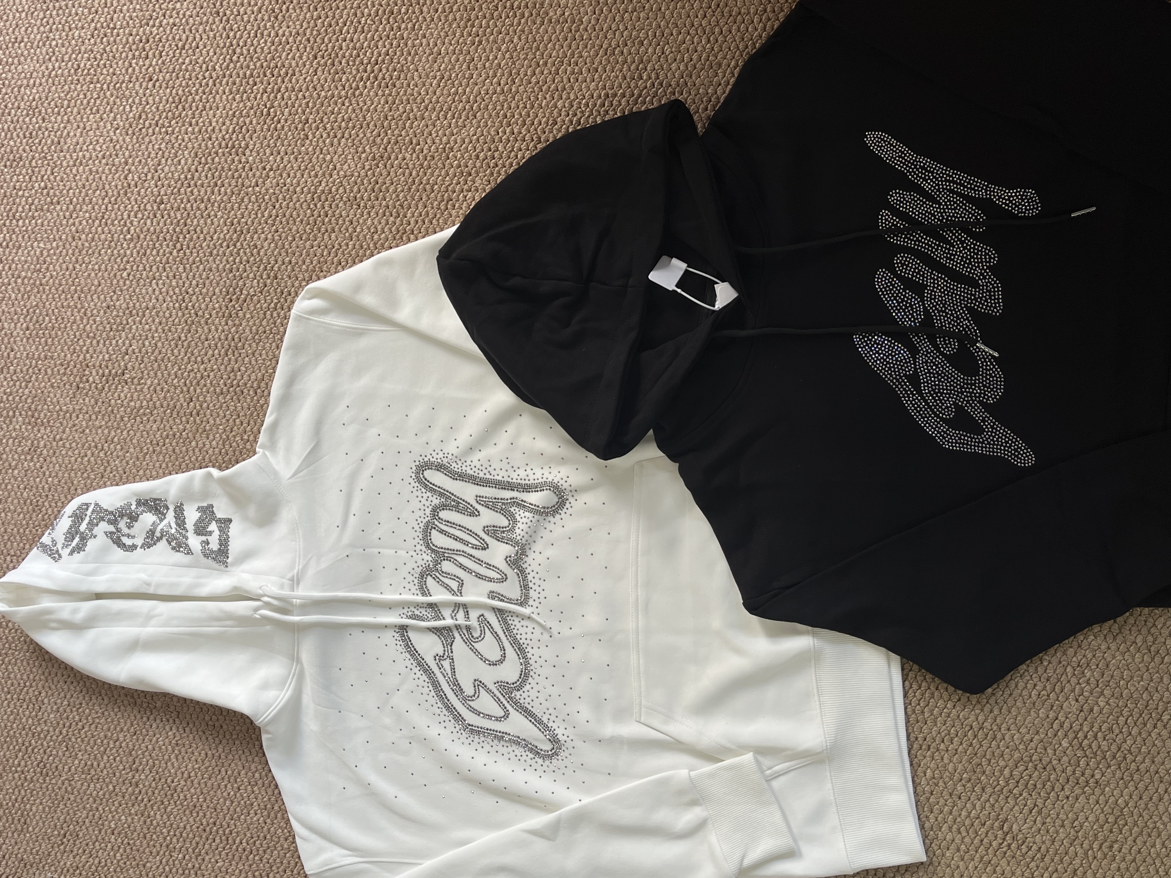 TXT Yeonjun-Black GGUM Rhinestone inspired Hoodie