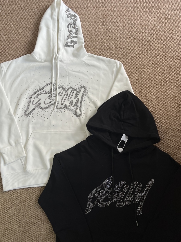 TXT Yeonjun-Black GGUM Rhinestone inspired Hoodie