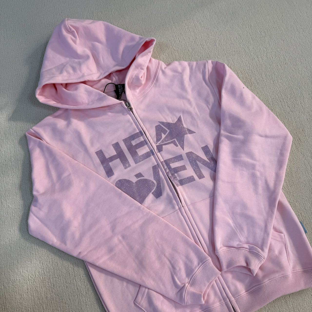 TWS Dohoon Inspired HEAVEN Star Heart Full Zip Hoodie
