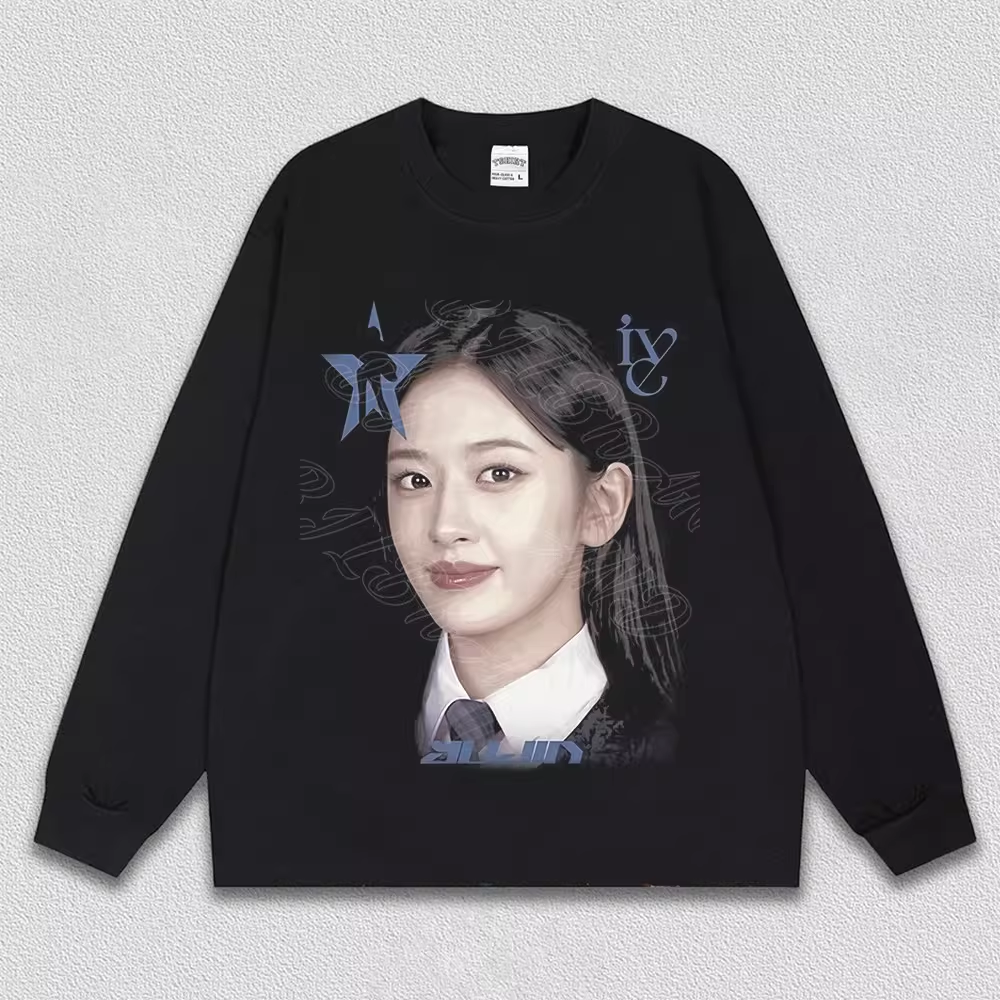 IVE Member Retro Portrait Graphic T-Shirt
