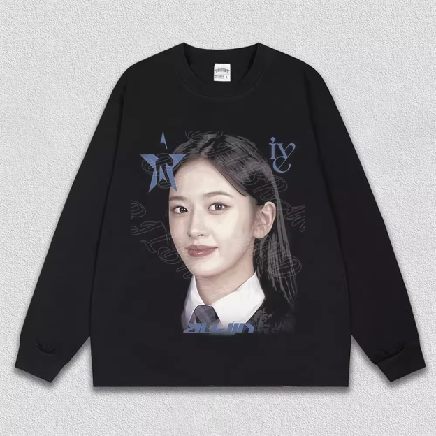 IVE Member Retro Portrait Graphic T-Shirt