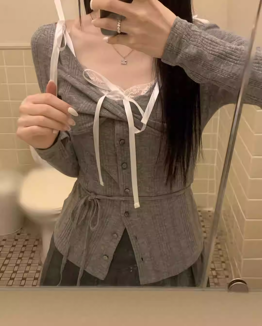 BabyMonster Ahyeon Inspired Long Sleeve Slim Fit Cardigan