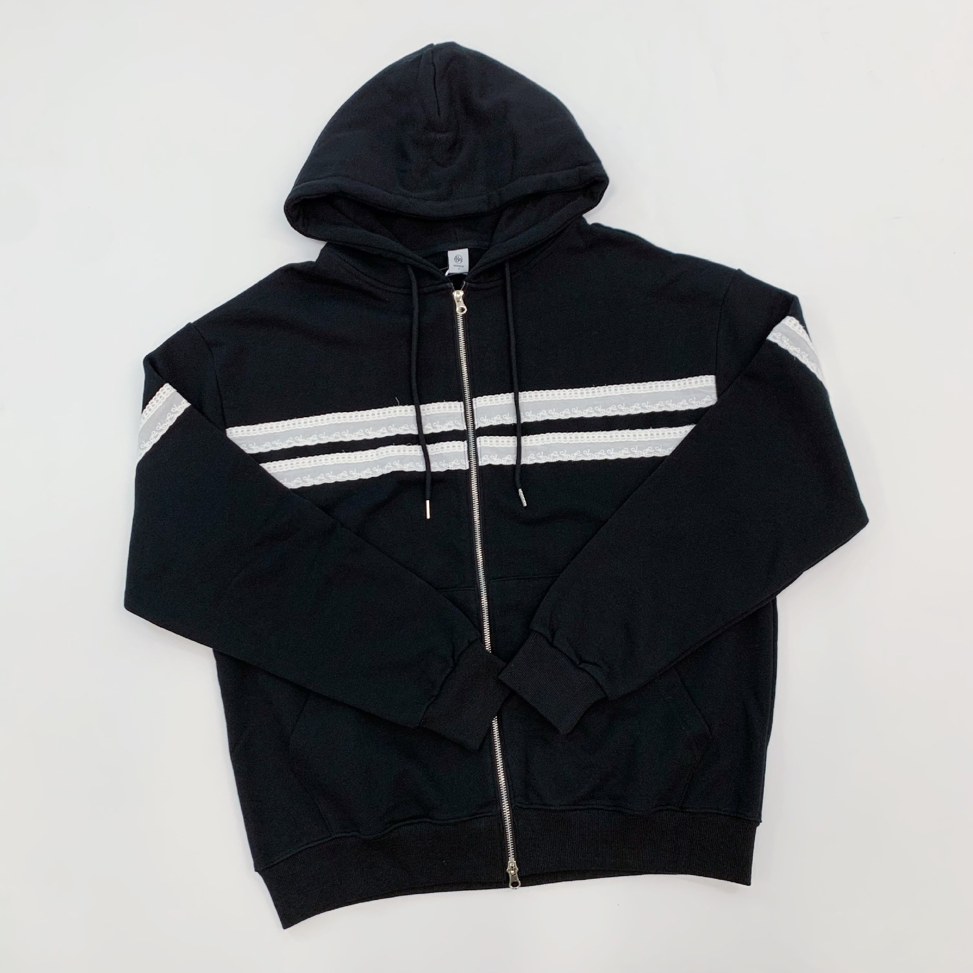 IVE Rei&I-DLE Miyeon Inspired Lace Trim Hooded Zip-Up Sweatshirt