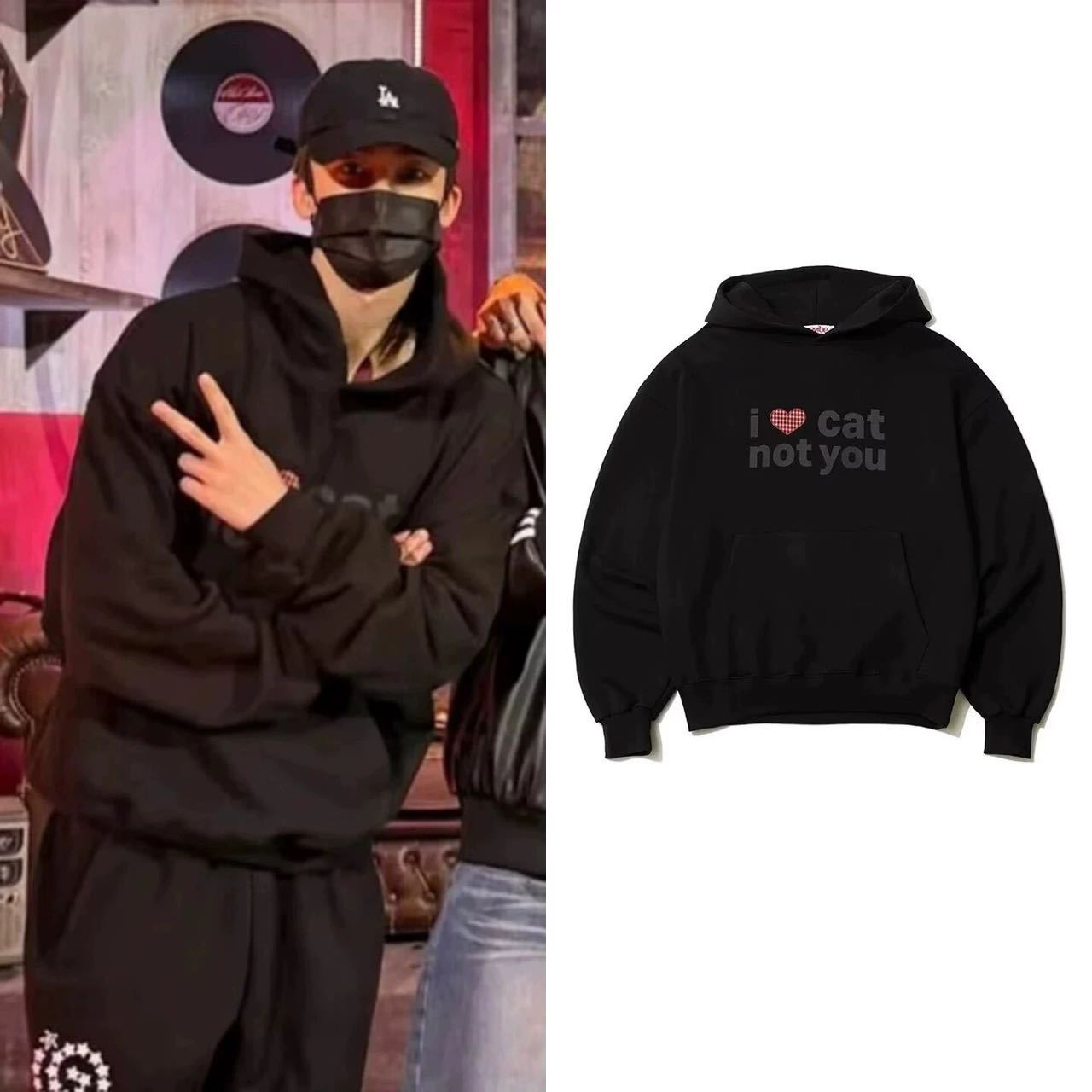 Nct Dream Jaemin Inspired I LOVE CAT NOT YOU CAT EAR HOODIE