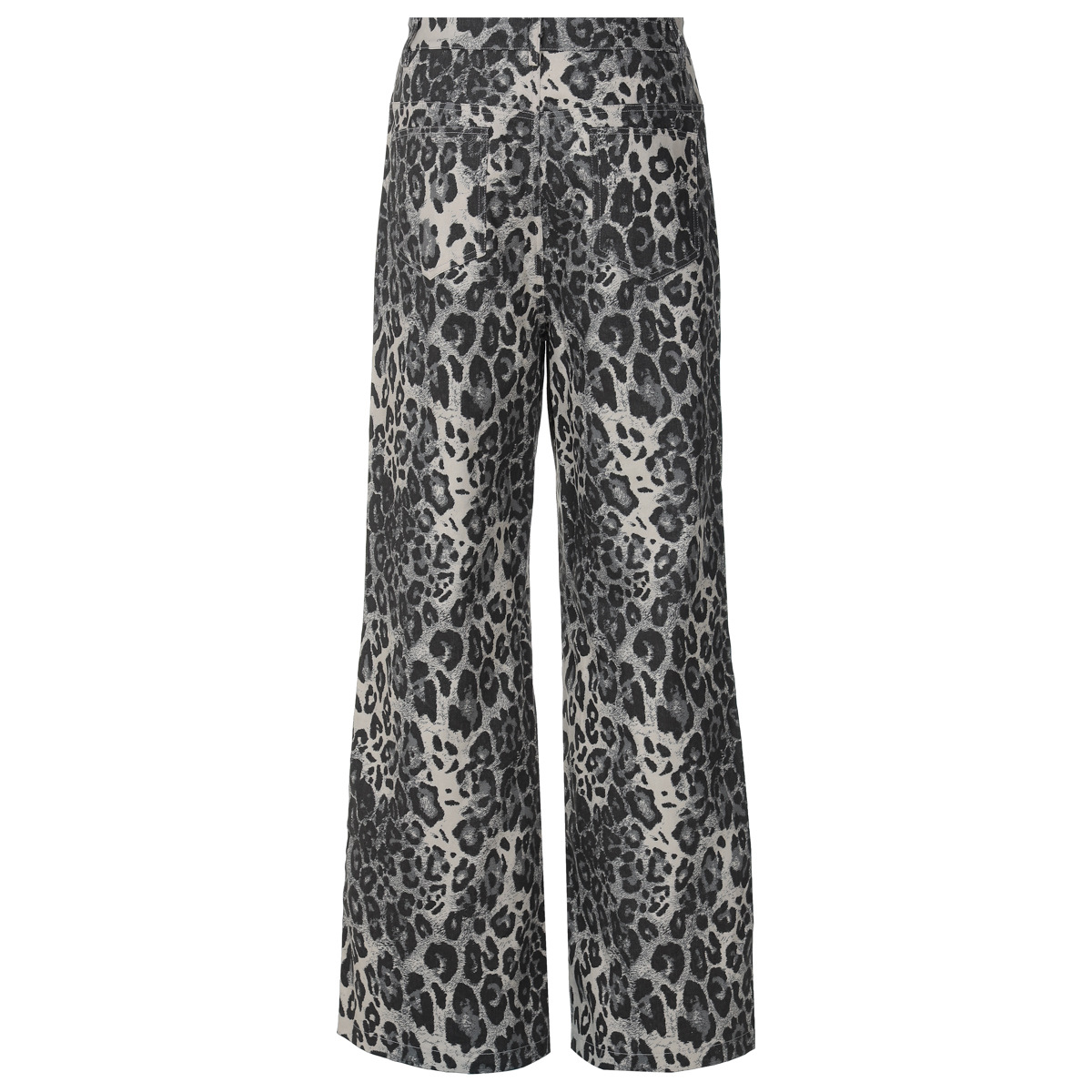 Leopard print low-rise straight-leg pants-Aespa Ningning