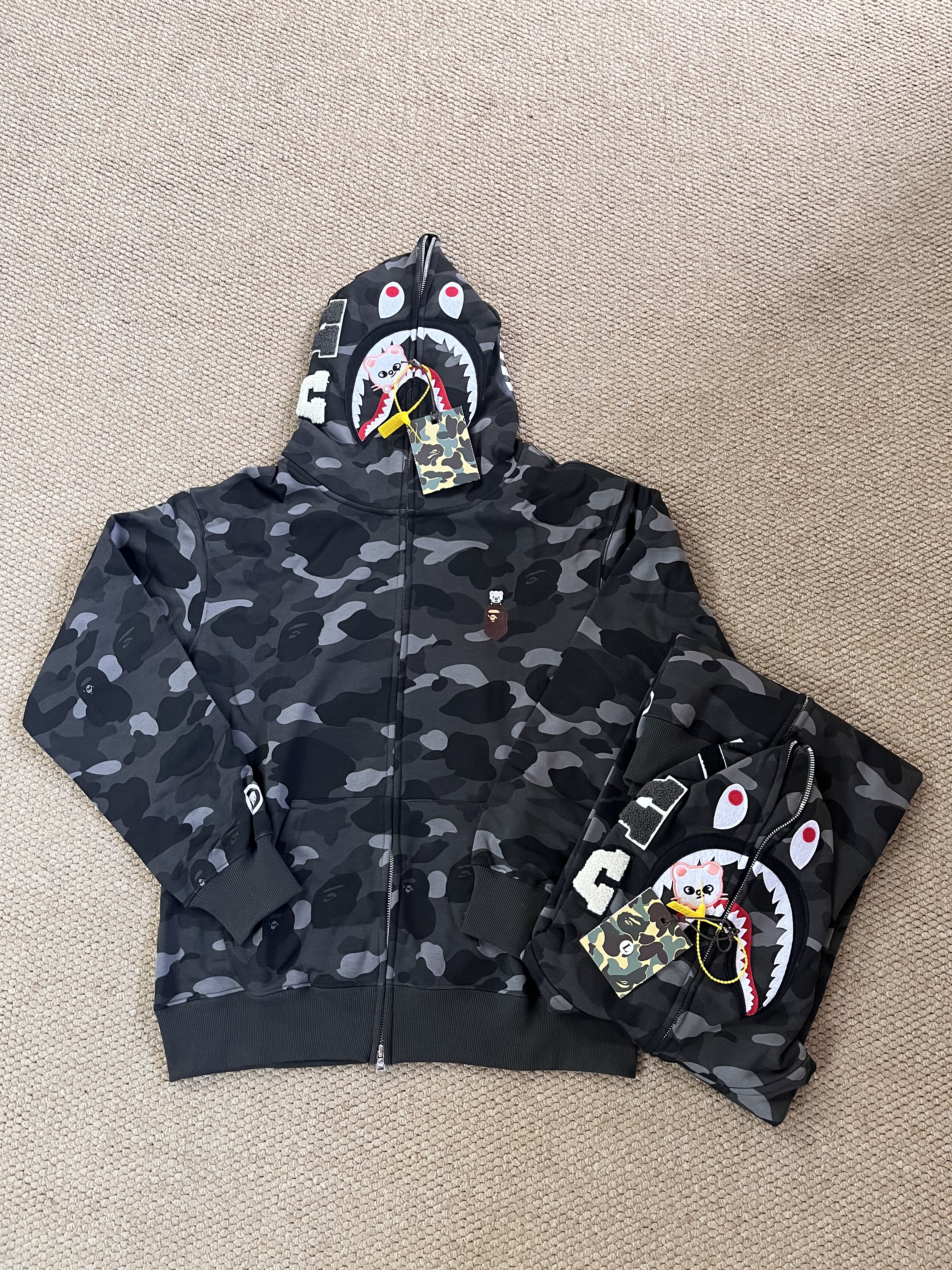 StrayKids Hyunjin BAPE Inspired Bape camo zip-up  hoodie-Stray Kids