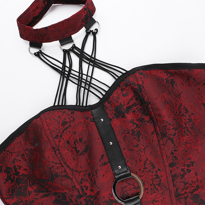 Jacquard Bustier Halter Tube Top-Straykids concert outfitidea for STAY