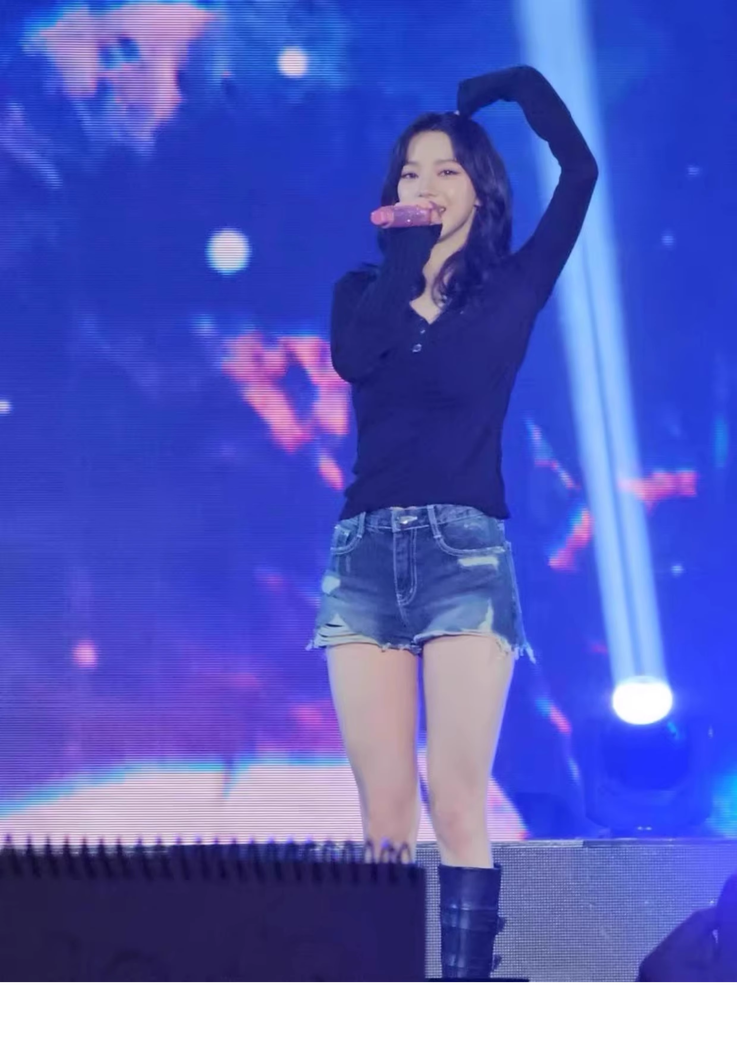 Aespa Karina Inspired Black Knit Tee