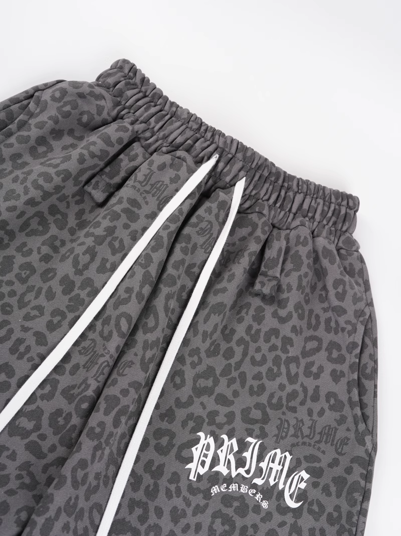 IVE Leopard Print Baggy Sweatpants