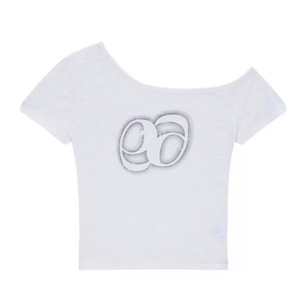 Aespa Winter Inspired Asymmetric Off Shoulder Baby Top