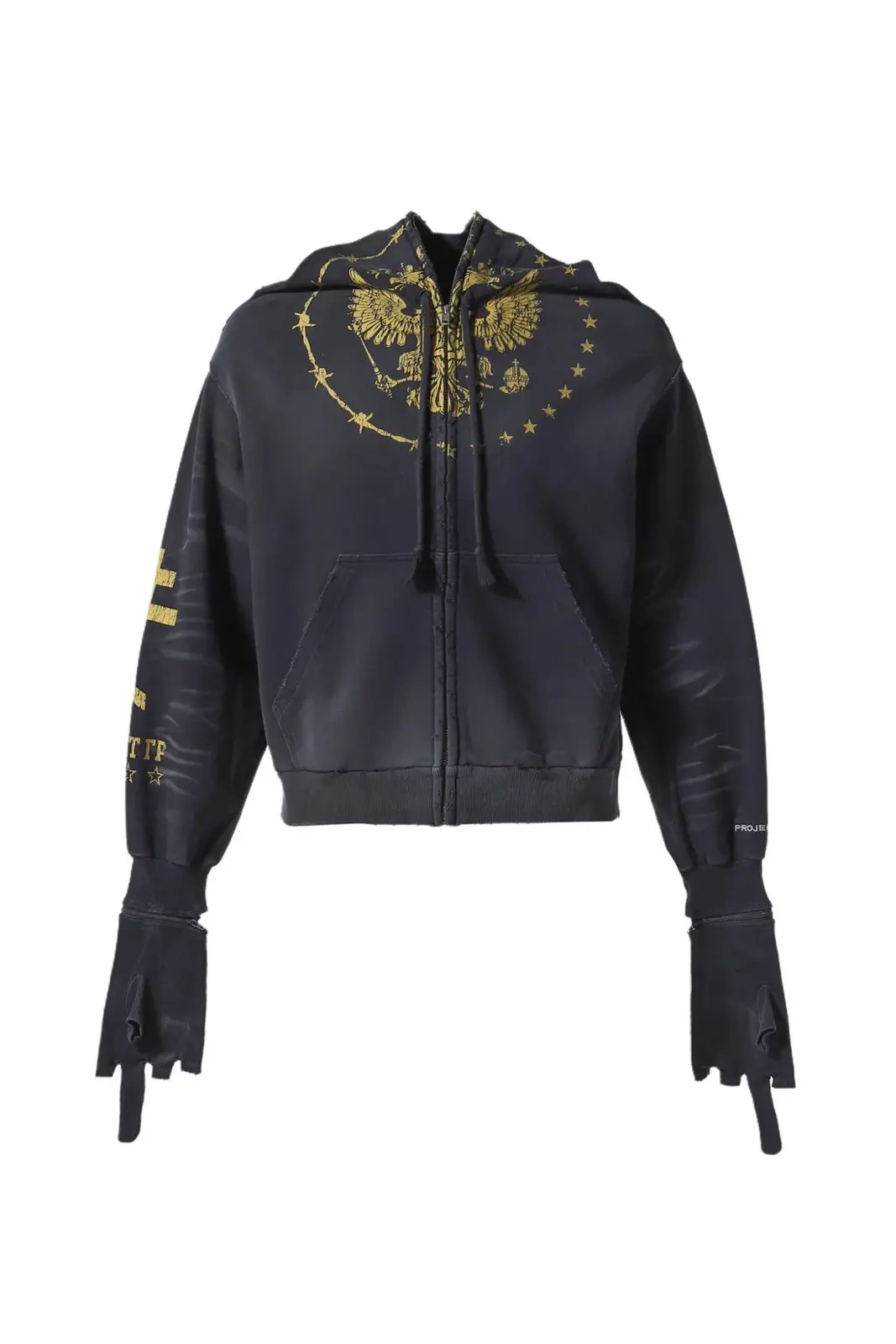Boynextdoor Leehan Inspired Washed Black Zygon Zip Hoodie