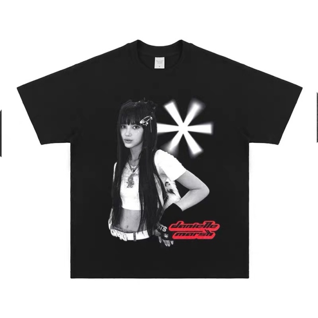 Newjeans Custom Member Printed Retro Washed T-Shirt