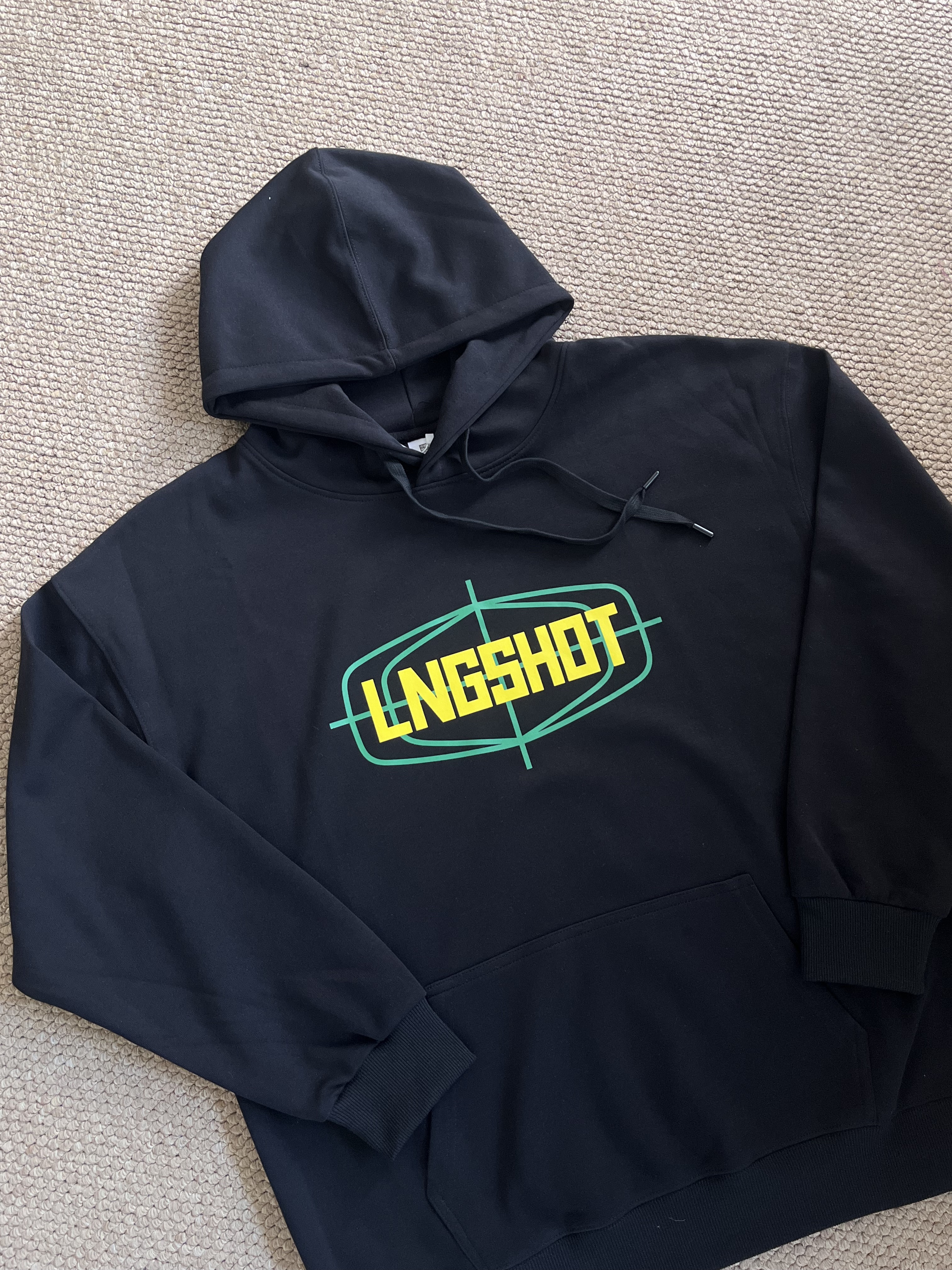 Lngshot Inspired Letter Print Logo Hoodie