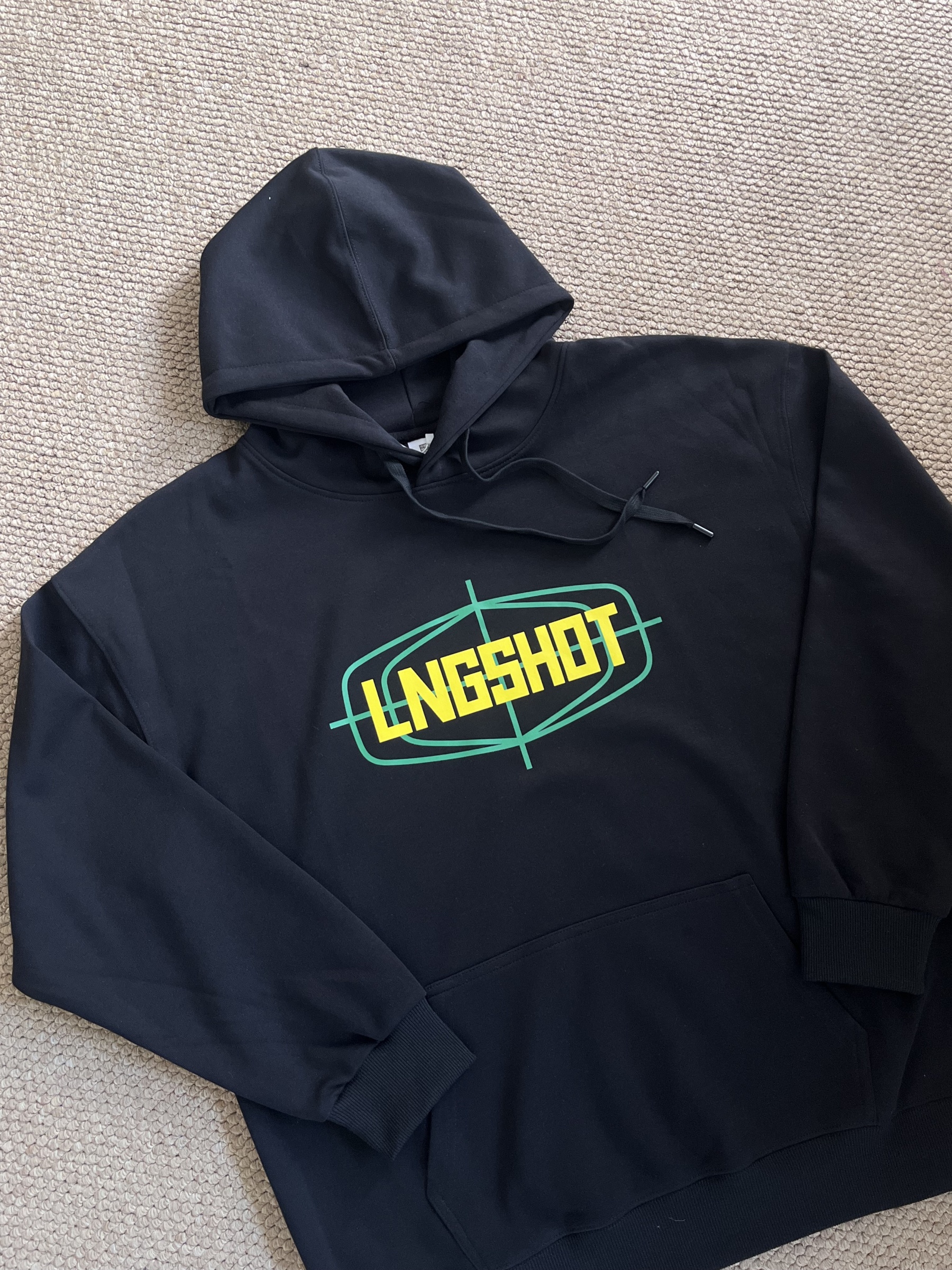 Lngshot Inspired Letter Print Logo Hoodie