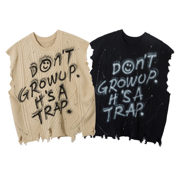 Straykids Jisung inspired Don’t Grow Up Knit Vest-Stray Kids