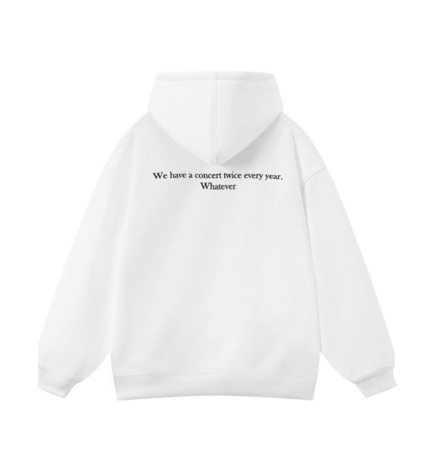  ENHYPEN Sunoo Inspired White Letter Print Hoodie