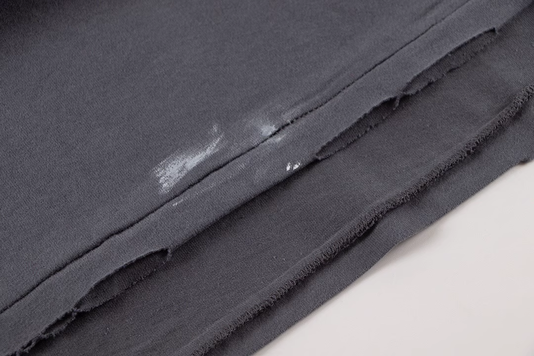 Distressed Washed Grey Keywords Short Sleeve T-shirt