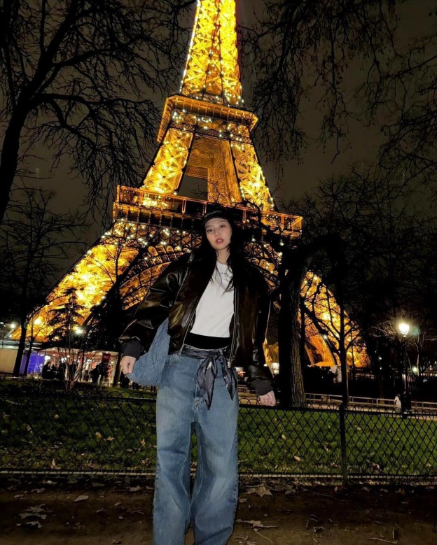Blackpink Jennie Inspired Vintage Blue Loose Pants