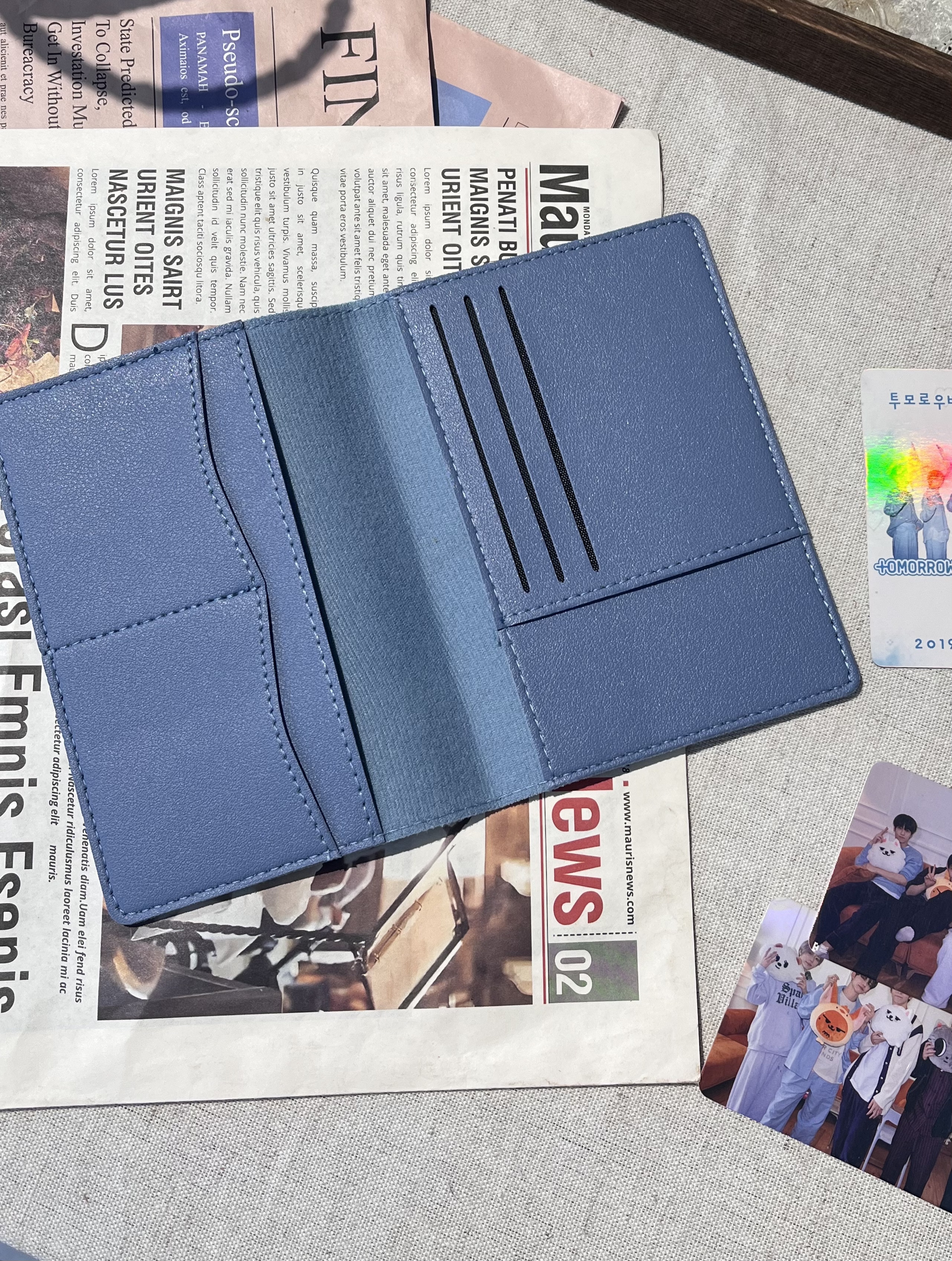 TXT Inspired Embossed Leather Passport Holder