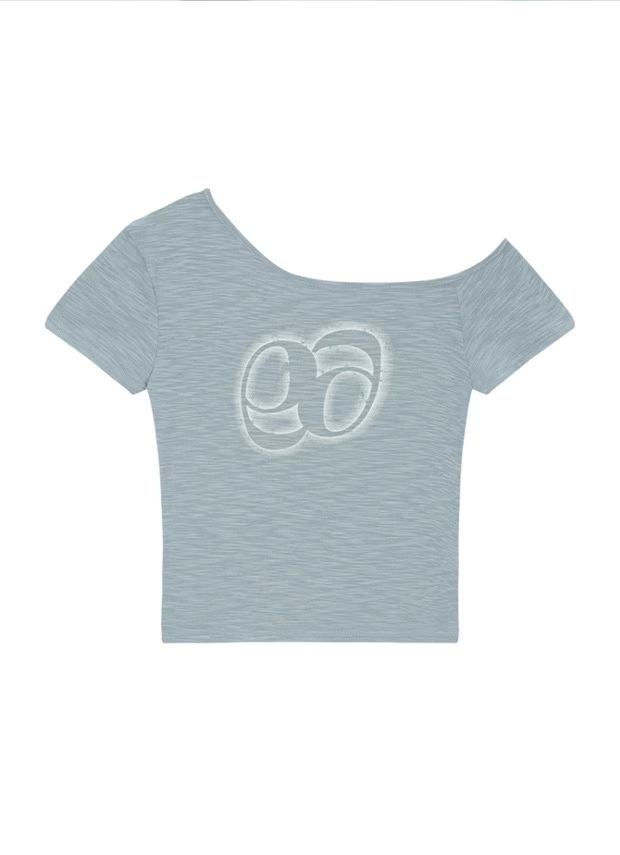 Aespa Winter Inspired Asymmetric Off Shoulder Baby Top