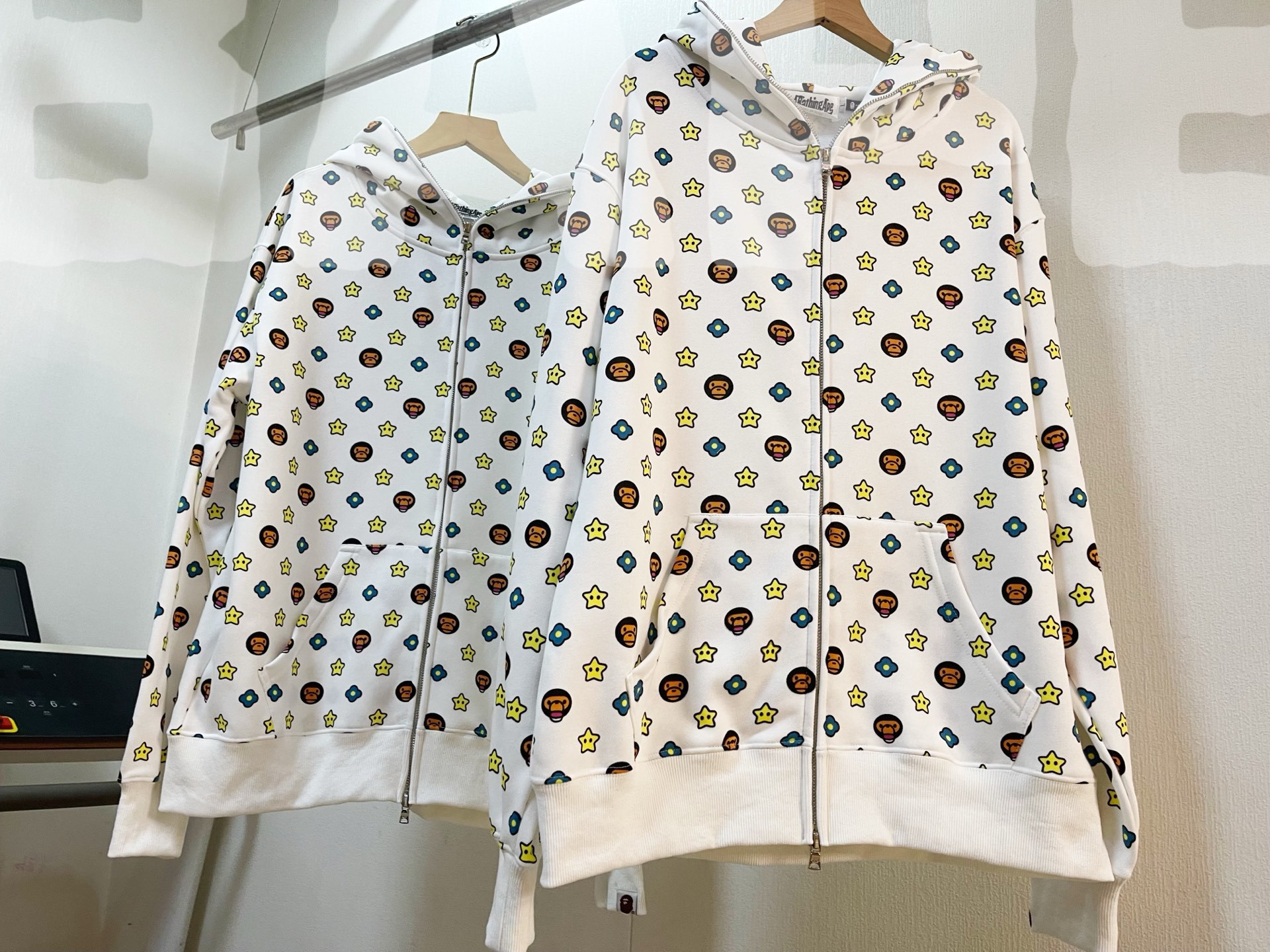 NewJeans Haerin Inspired BABY MILO Print Zip-Up Hoodie Jacket