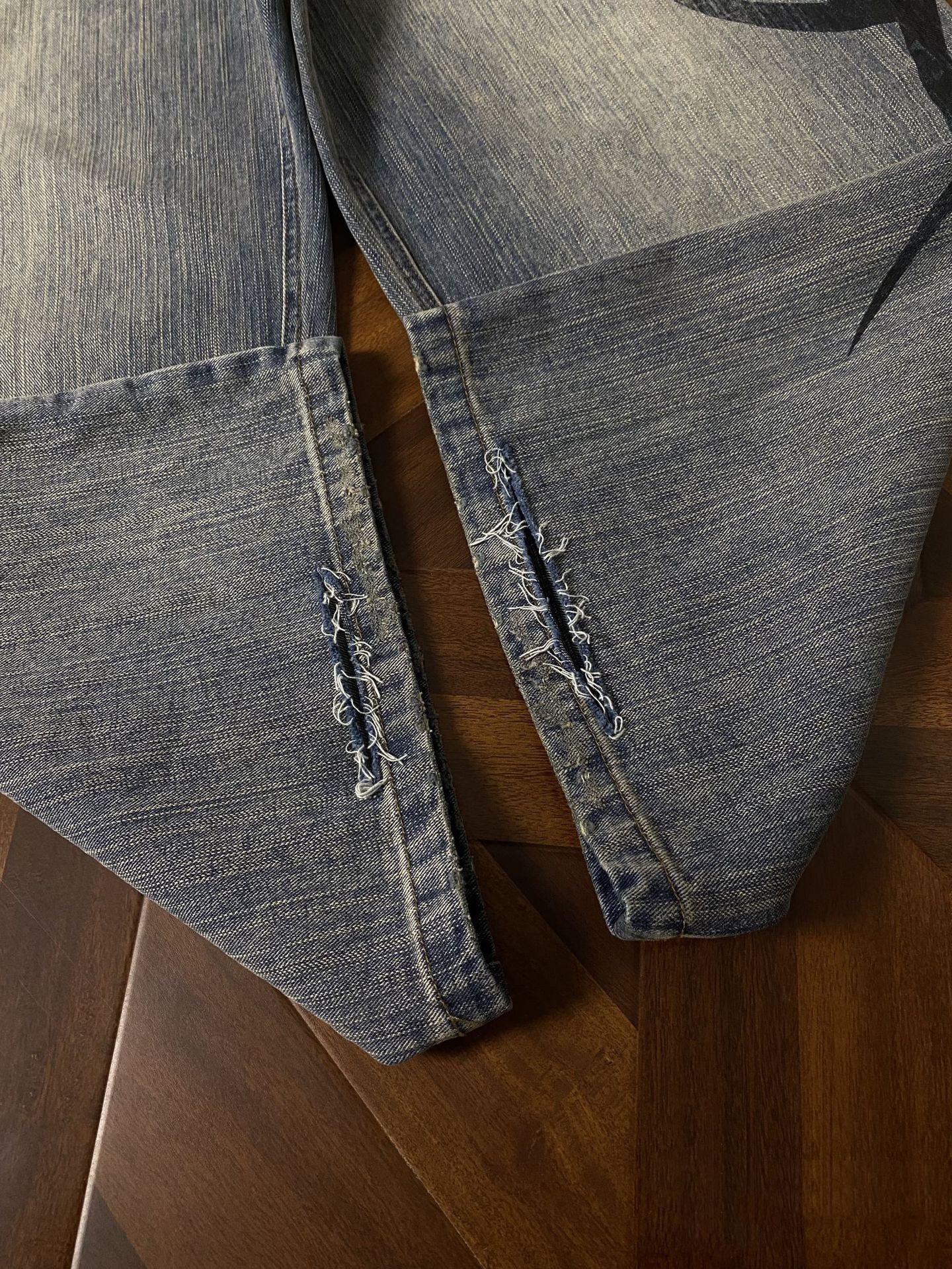 TXT Yeonjun Inspired Flame Print Wide Leg Pants