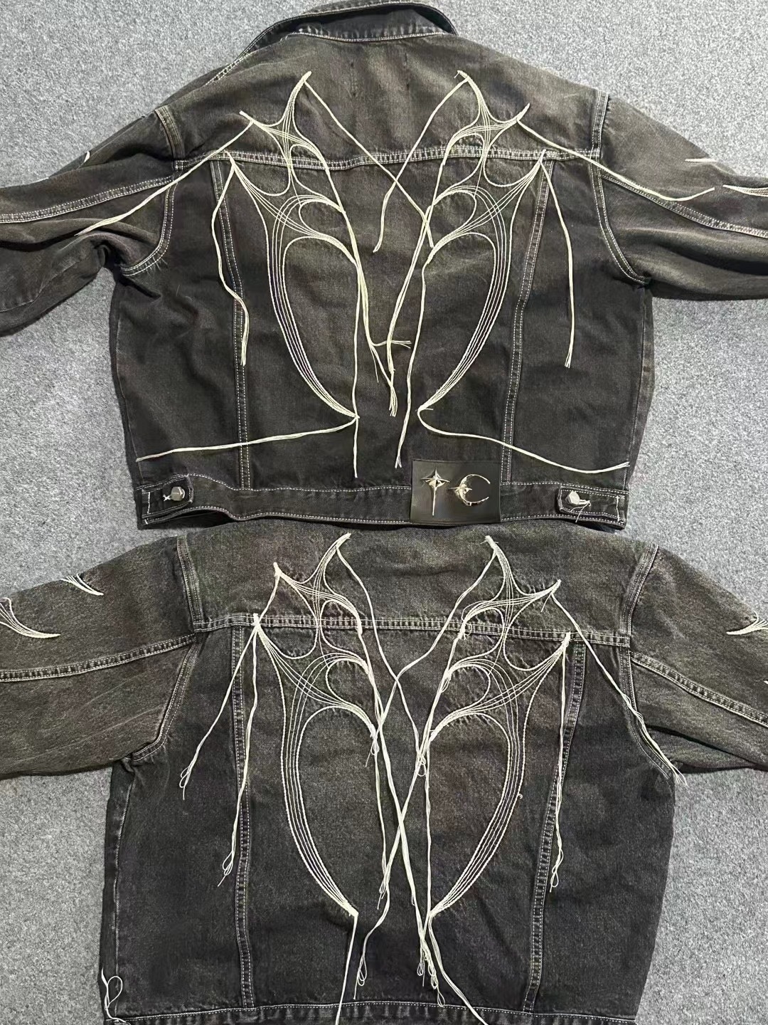 Enhypen NiKi inspired Distressed Washed Black Short Wide-Cut Denim Jacket & Jeans pants Set