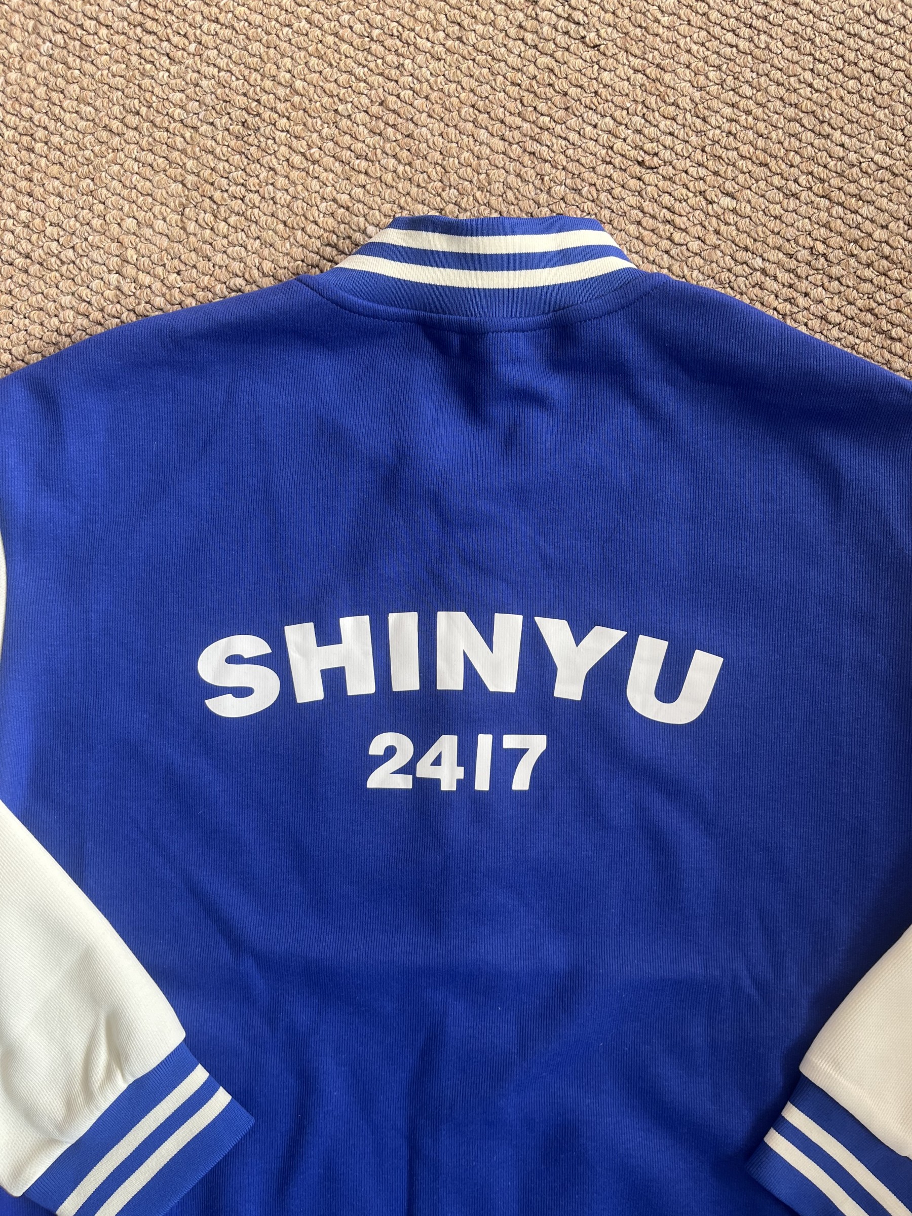 TWS Mini Fm Inspired Blue Baseball Jacket