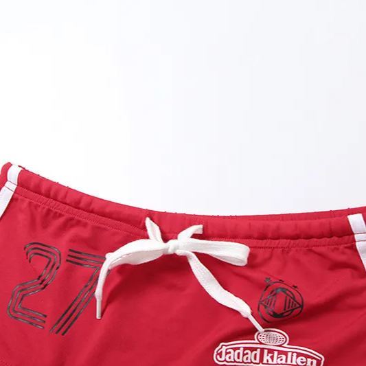 Slimming navel short-sleeved high-waisted hip-lifting shorts sports suit-Blackpink Jennie