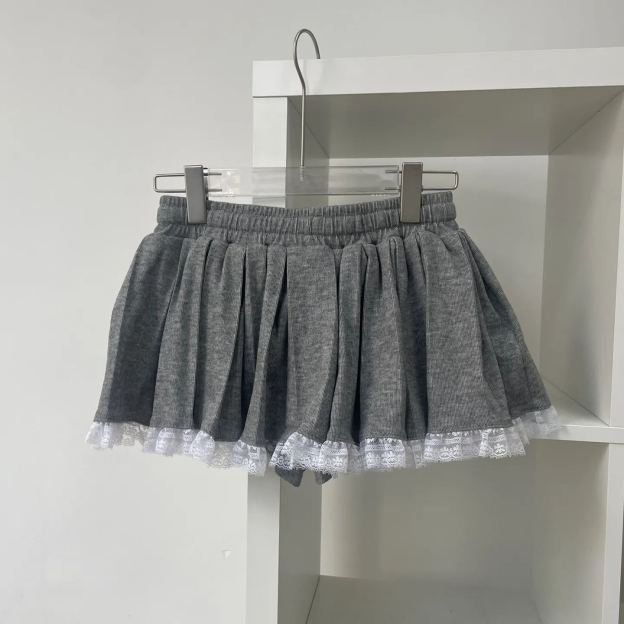 Gray Knit Lace Lace Panty Dress-Blackpink Jennie