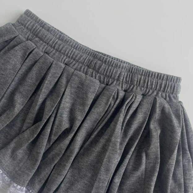 Gray Knit Lace Lace Panty Dress-Blackpink Jennie