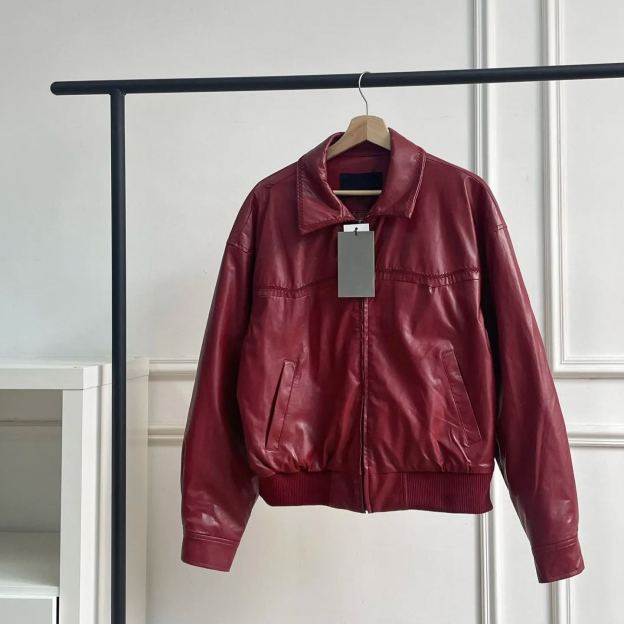 Red Leather Jacket-Blackpink Jennie