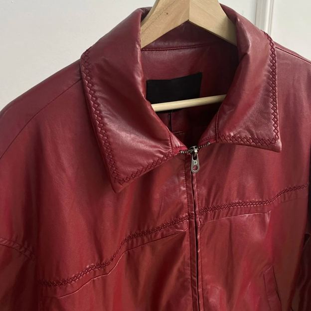 Red Leather Jacket-Blackpink Jennie